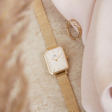 ZEGAREK DAMSKI DANIEL WELLINGTON Quadro Pressed Evergold 20mm DW00100556 + BOX (zw520a) Daniel Wellington