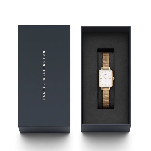 ZEGAREK DAMSKI DANIEL WELLINGTON Quadro Pressed Evergold 20mm DW00100556 + BOX (zw520a) Daniel Wellington