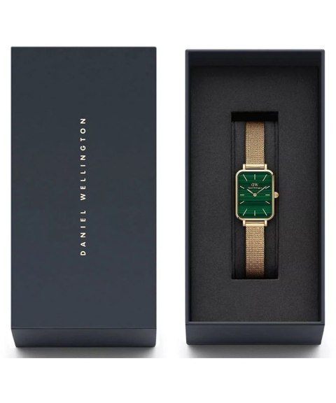 ZEGAREK DAMSKI DANIEL WELLINGTON Quadro Pressed Evergold Emerald 20mm DW00100561+ BOX (zw505m) Daniel Wellington