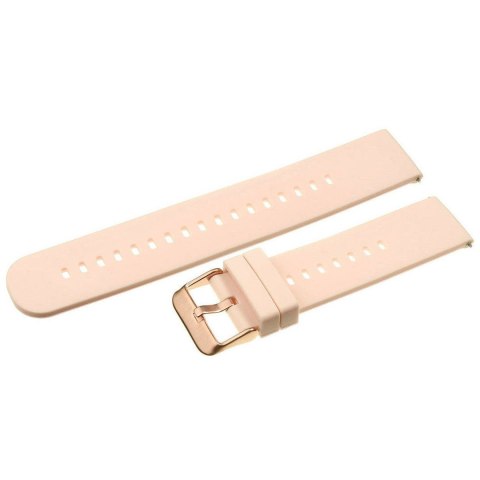 Pasek gumowy do zegarka U27 - jasny róż/rosegold - 22mm Pacific