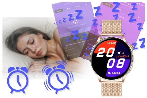 SMARTWATCH DAMSKI Rubicon RNCE81 - WYKONYWANIE POŁĄCZEŃ, PULSOKSYMETR (sr045b) Rubicon