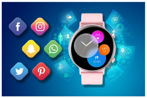 SMARTWATCH DAMSKI Rubicon RNCE98 - WYKONYWANIE POŁĄCZEŃ, PULSOKSYMETR (sr043a) Rubicon