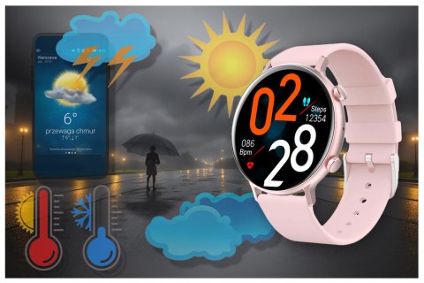 SMARTWATCH DAMSKI Rubicon RNCE98 - WYKONYWANIE POŁĄCZEŃ, PULSOKSYMETR (sr043a) Rubicon