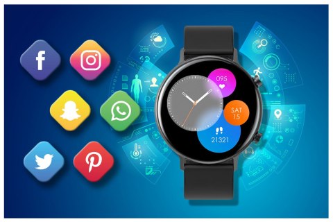 SMARTWATCH DAMSKI Rubicon RNCE98 - WYKONYWANIE POŁĄCZEŃ, PULSOKSYMETR (sr043b) Rubicon