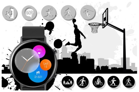 SMARTWATCH DAMSKI Rubicon RNCE98 - WYKONYWANIE POŁĄCZEŃ, PULSOKSYMETR (sr043b) Rubicon