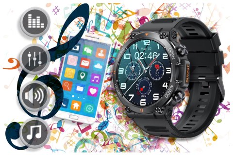 SMARTWATCH MĘSKI Rubicon RNCE95 - WYKONYWANIE POŁĄCZEŃ, PULSOKSYMETR (sr040a) Rubicon