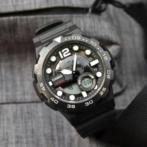 ZEGAREK MĘSKI CASIO AEQ-100W 1AV (zd070a) - WORLD TIME + BOX Casio