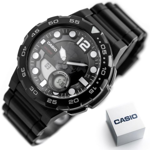 ZEGAREK MĘSKI CASIO AEQ-100W 1AV (zd070a) - WORLD TIME + BOX Casio