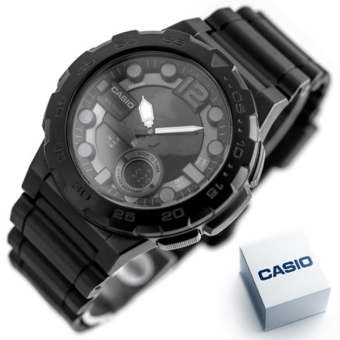 ZEGAREK MĘSKI CASIO AEQ-100W-1BV (zd070b) - WORLD TIME + BOX Casio
