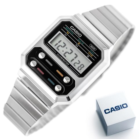 Zegarek Casio Retro Vintage A100WE-1AEF (zd640f) + BOX Casio