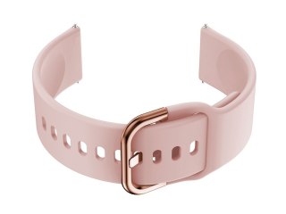 Pasek gumowy do smartwatch U01 - różowy/rosegold - 22mm Pacific