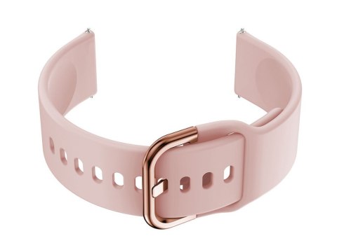 Pasek gumowy do smartwatch U01 - różowy/rosegold - 22mm Pacific