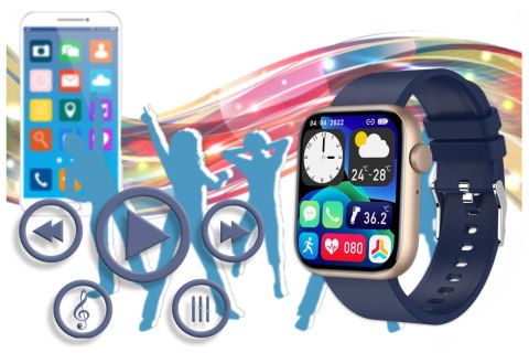 SMARTWATCH UNISEX GRAVITY GT3-4 - ROZMOWY BLUETOOTH, WŁASNE TARCZE (sg022d) Gravity