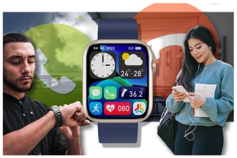 SMARTWATCH UNISEX GRAVITY GT3-4 - ROZMOWY BLUETOOTH, WŁASNE TARCZE (sg022d) Gravity