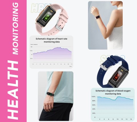 SMARTWATCH DAMSKI Rubicon RNCF04 - TRYBY SPORTOWE, MONITOR SNU (sr050b) Rubicon