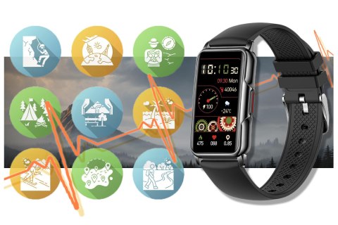 SMARTWATCH DAMSKI Rubicon RNCF04 - TRYBY SPORTOWE, MONITOR SNU (sr050b) Rubicon