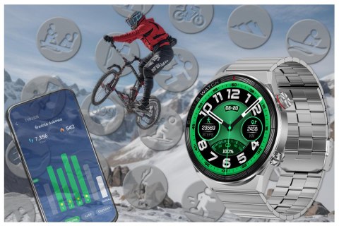SMARTWATCH MĘSKI Rubicon RNCE99 - WYKONYWANIE POŁĄCZEŃ, ŁADOWANIE BEZPRZEWODOWE (sr046a) Rubicon