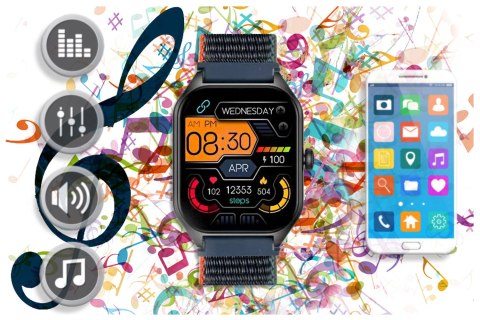 SMARTWATCH UNISEX Rubicon RNCF03 - ROZMOWY BLUETOOTH, ALWAYS ON DISPLAY (sr049a) Rubicon