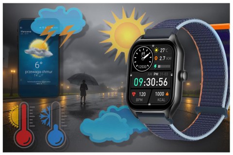 SMARTWATCH UNISEX Rubicon RNCF03 - ROZMOWY BLUETOOTH, ALWAYS ON DISPLAY (sr049a) Rubicon