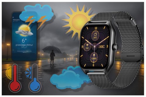 SMARTWATCH UNISEX Rubicon RNCF03 - ROZMOWY BLUETOOTH, ALWAYS ON DISPLAY (sr049g) Rubicon