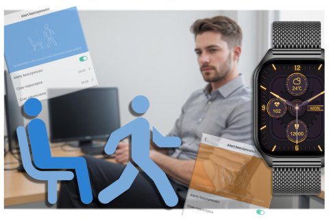 SMARTWATCH UNISEX Rubicon RNCF03 - ROZMOWY BLUETOOTH, ALWAYS ON DISPLAY (sr049g) Rubicon
