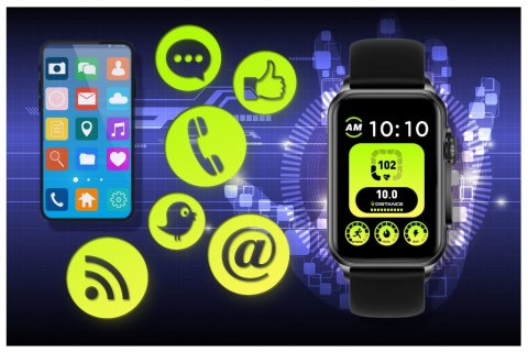 SMARTWATCH UNISEX Rubicon RNCF06 - TRYBY SPORTOWE, PULSOKSYMETR (sr051a) Rubicon