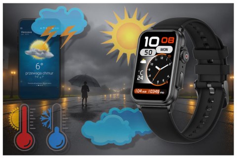 SMARTWATCH UNISEX Rubicon RNCF06 - TRYBY SPORTOWE, PULSOKSYMETR (sr051a) Rubicon