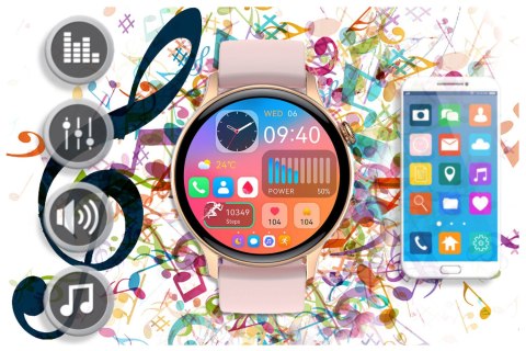 SMARTWATCH DAMSKI Rubicon RNCF10 - TRYBY SPORTOWE, MONITOR SNU (sr055b) Rubicon