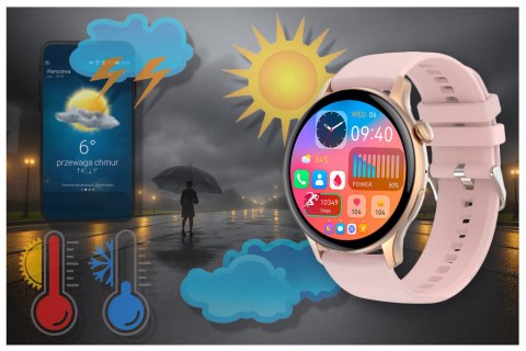 SMARTWATCH DAMSKI Rubicon RNCF10 - TRYBY SPORTOWE, MONITOR SNU (sr055b) Rubicon