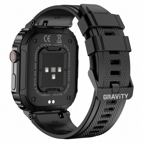 SMARTWATCH MĘSKI GRAVITY GT6-1 - WYKONYWANIE POŁĄCZEŃ, MONITOR SNU (sg020a) Gravity