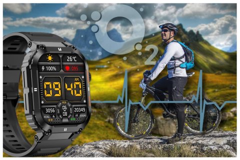 SMARTWATCH MĘSKI GRAVITY GT6-1 - WYKONYWANIE POŁĄCZEŃ, MONITOR SNU (sg020a) Gravity