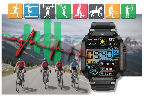 SMARTWATCH MĘSKI GRAVITY GT6-1 - WYKONYWANIE POŁĄCZEŃ, MONITOR SNU (sg020a) Gravity