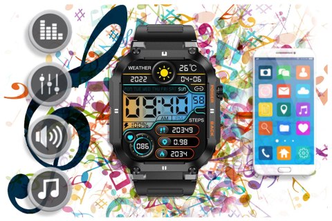 SMARTWATCH MĘSKI GRAVITY GT6-1 - WYKONYWANIE POŁĄCZEŃ, MONITOR SNU (sg020a) Gravity
