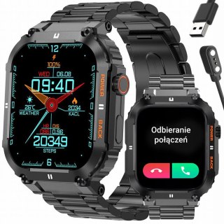 SMARTWATCH MĘSKI GRAVITY GT6-2 - WYKONYWANIE POŁĄCZEŃ, MONITOR SNU (sg020b) Gravity