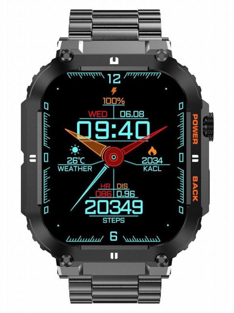 SMARTWATCH MĘSKI GRAVITY GT6-2 - WYKONYWANIE POŁĄCZEŃ, MONITOR SNU (sg020b) Gravity