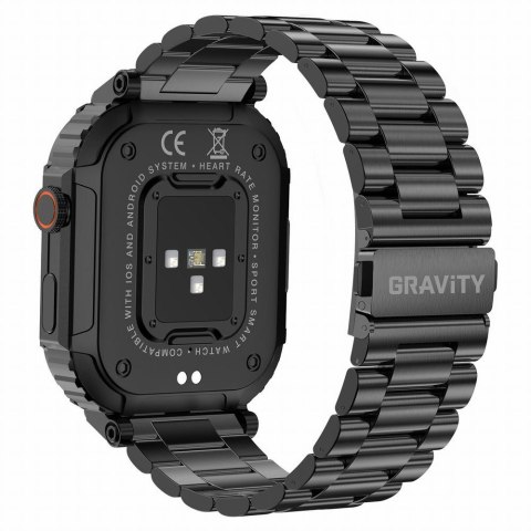 SMARTWATCH MĘSKI GRAVITY GT6-2 - WYKONYWANIE POŁĄCZEŃ, MONITOR SNU (sg020b) Gravity