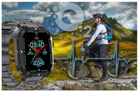SMARTWATCH MĘSKI GRAVITY GT6-2 - WYKONYWANIE POŁĄCZEŃ, MONITOR SNU (sg020b) Gravity