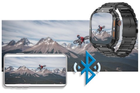 SMARTWATCH MĘSKI GRAVITY GT6-2 - WYKONYWANIE POŁĄCZEŃ, MONITOR SNU (sg020b) Gravity