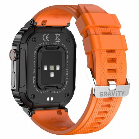 SMARTWATCH MĘSKI GRAVITY GT6-3 - WYKONYWANIE POŁĄCZEŃ, MONITOR SNU (sg020c) Gravity