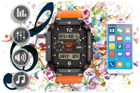 SMARTWATCH MĘSKI GRAVITY GT6-3 - WYKONYWANIE POŁĄCZEŃ, MONITOR SNU (sg020c) Gravity
