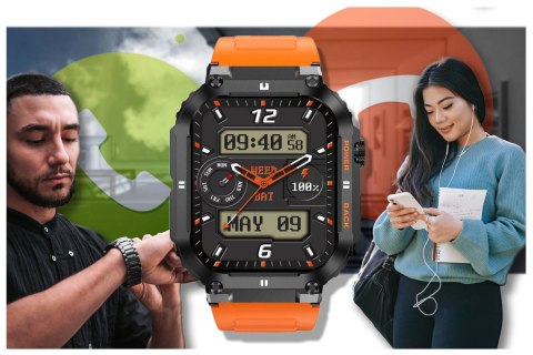 SMARTWATCH MĘSKI GRAVITY GT6-3 - WYKONYWANIE POŁĄCZEŃ, MONITOR SNU (sg020c) Gravity