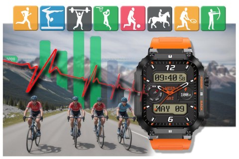 SMARTWATCH MĘSKI GRAVITY GT6-3 - WYKONYWANIE POŁĄCZEŃ, MONITOR SNU (sg020c) Gravity