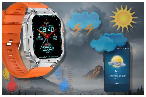 SMARTWATCH MĘSKI GRAVITY GT6-4 - WYKONYWANIE POŁĄCZEŃ, MONITOR SNU (sg020d) Gravity