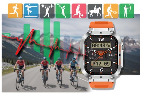 SMARTWATCH MĘSKI GRAVITY GT6-4 - WYKONYWANIE POŁĄCZEŃ, MONITOR SNU (sg020d) Gravity