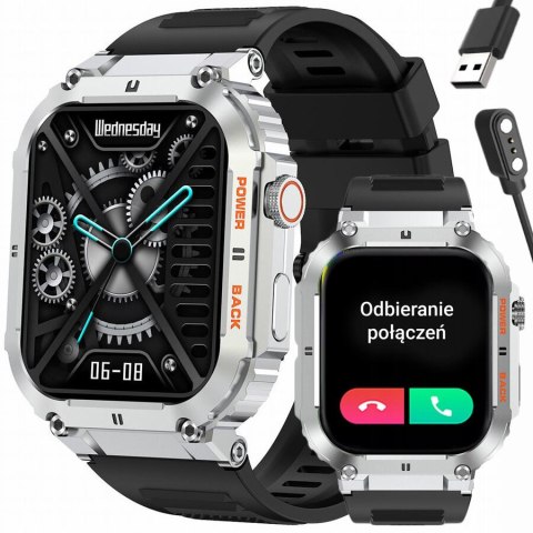 SMARTWATCH MĘSKI GRAVITY GT6-5 - WYKONYWANIE POŁĄCZEŃ, MONITOR SNU (sg020e) Gravity