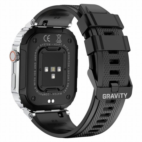SMARTWATCH MĘSKI GRAVITY GT6-5 - WYKONYWANIE POŁĄCZEŃ, MONITOR SNU (sg020e) Gravity