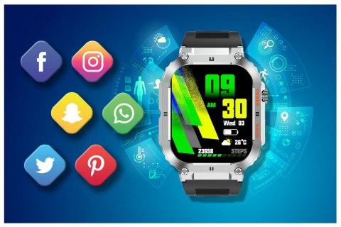 SMARTWATCH MĘSKI GRAVITY GT6-5 - WYKONYWANIE POŁĄCZEŃ, MONITOR SNU (sg020e) Gravity