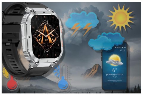 SMARTWATCH MĘSKI GRAVITY GT6-5 - WYKONYWANIE POŁĄCZEŃ, MONITOR SNU (sg020e) Gravity