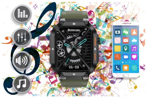SMARTWATCH MĘSKI GRAVITY GT6-6 - WYKONYWANIE POŁĄCZEŃ, MONITOR SNU (sg020f) Gravity