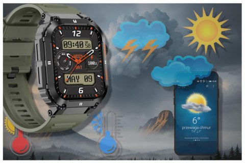 SMARTWATCH MĘSKI GRAVITY GT6-6 - WYKONYWANIE POŁĄCZEŃ, MONITOR SNU (sg020f) Gravity